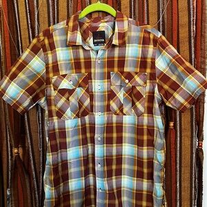 Prana Men's Plaid Short Sleeve Shirt